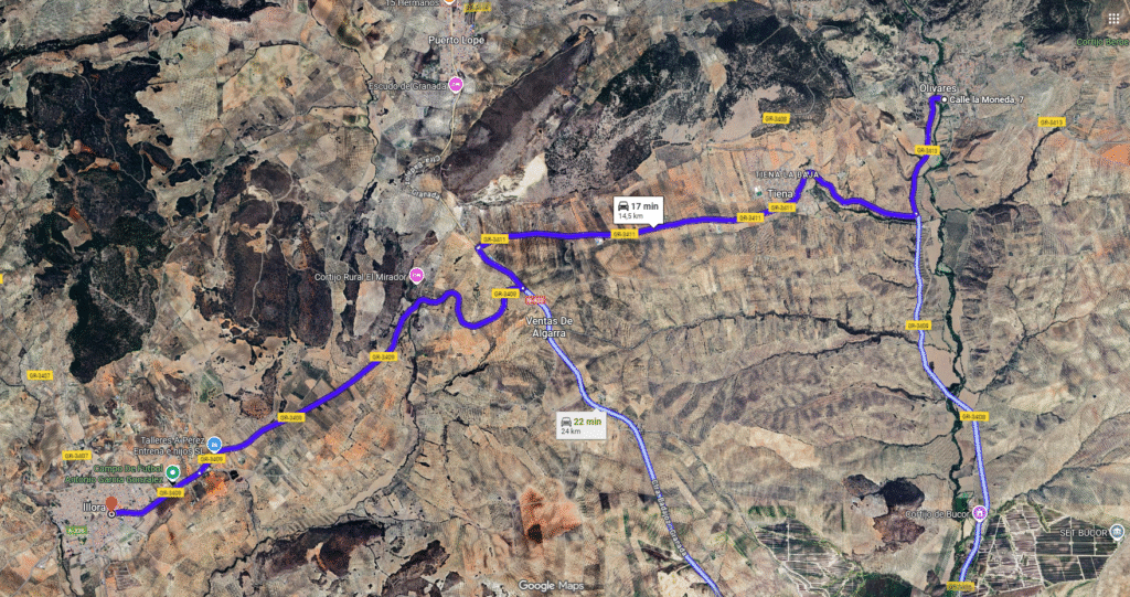 Ruta en Moto por Granada Olivares - Illora